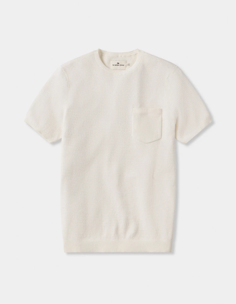 Waffle Knit Sweater Tee Cream