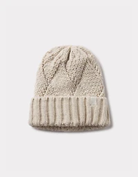 Cable Knit Beanie in Cream