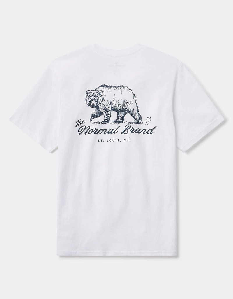 Illustrated Bear Tee White