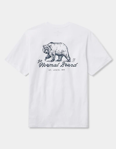 Illustrated Bear Tee White