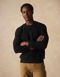 COOLMAX® Textured Sweater Henley