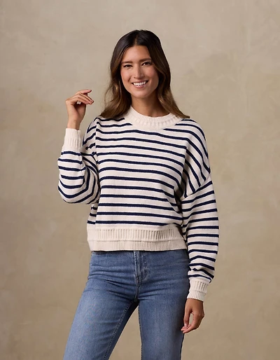 Maritime Crewneck Cream/Navy