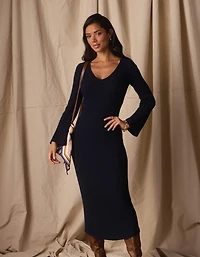 Collins Knit Maxi Dress Normal Navy