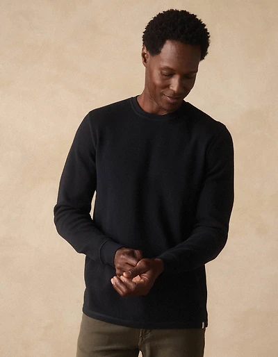 Vintage Thermal Crew Black