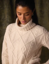 Marianna Cable Knit Sweater Cream