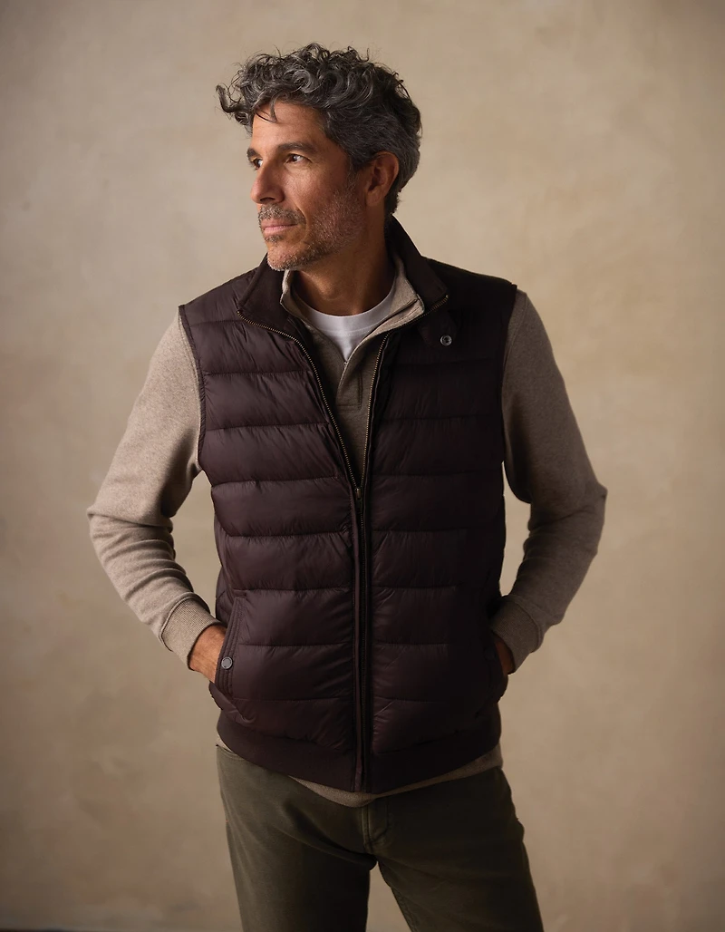 Sportivo Quilted Vest Dark Brown