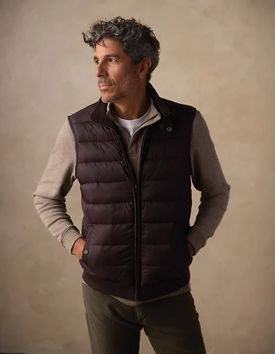 Sportivo Quilted Vest Dark Brown