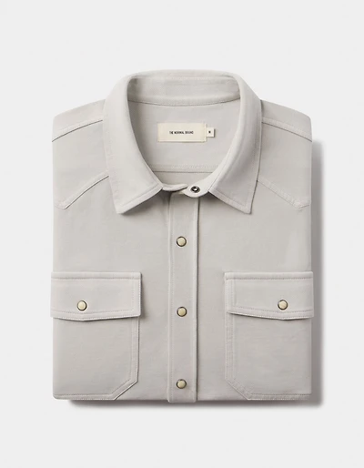 Tentoma Stretch Vintage Button Up Dawn Blue