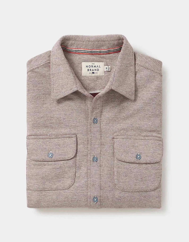 Textured Knit Shirt Oxblood