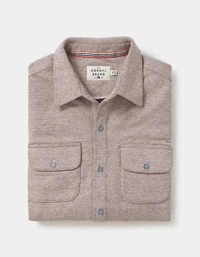 Textured Knit Shirt Oxblood