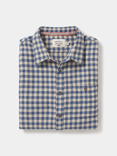 Hudson Double Brushed Flannel Khaki Plaid