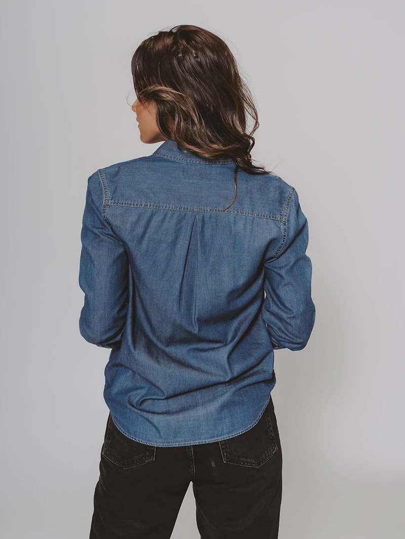 Chambray Boyfriend Shirt Light Indigo