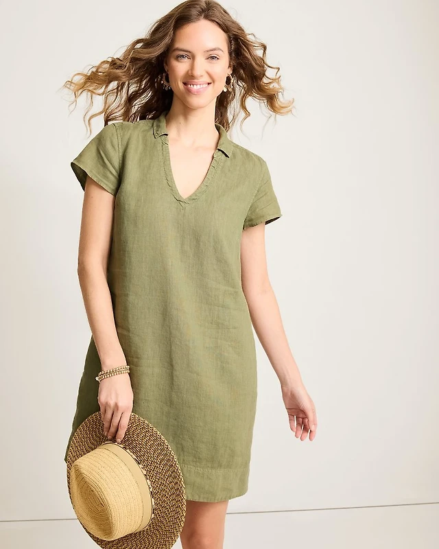 tommy bahama linen dress sale Tommy Bahama Two Palms Collared Linen Dress at Von Maur