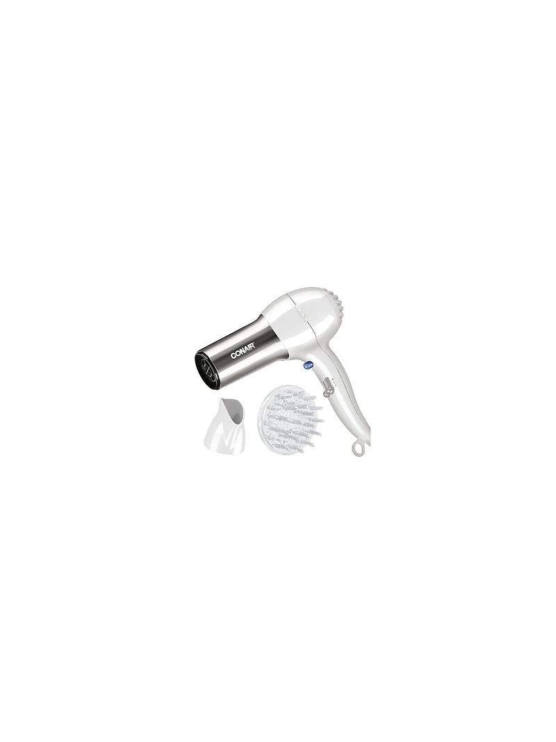 Conair Chrome Ceramic Ionic Dryer White