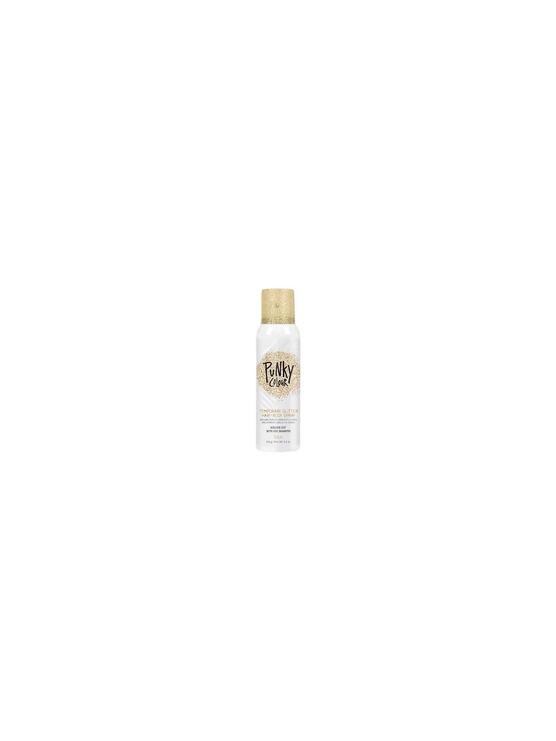 Punky Colour Temporary Glitter Hair & Body Spray Gold - 100g