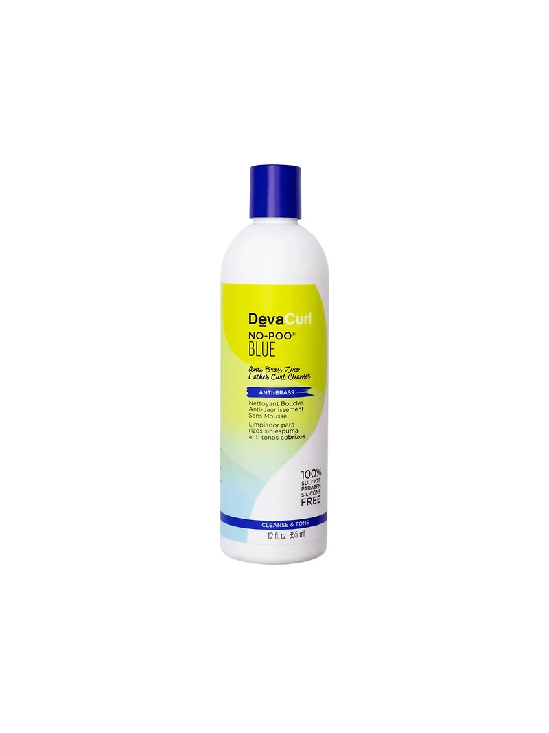 DevaCurl No-Poo Blue Anti-Brass Zero Lather Curl Cleanser - 355ml