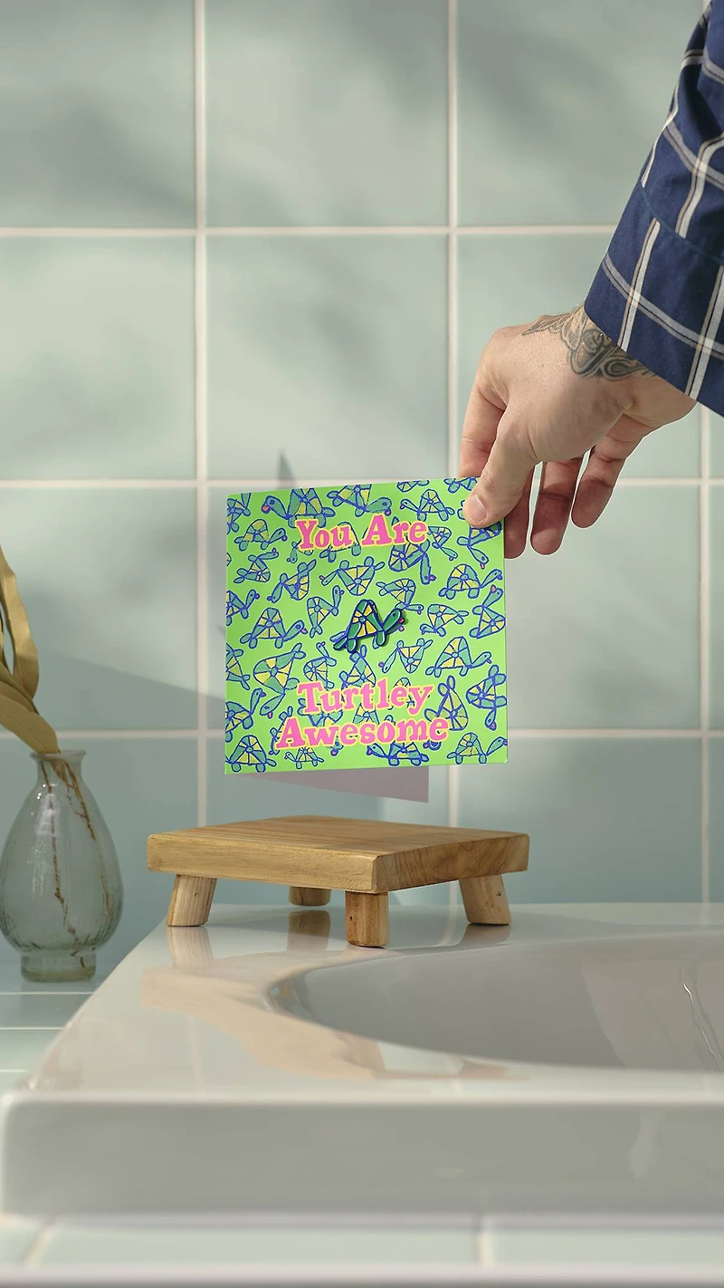 You Are Turtley Awesome Greeting Card With Pin