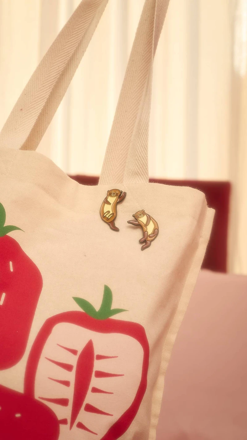 Carte de souhaits avec épinglette I Otterly Adore You