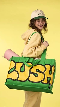 Sac fourre-tout vert Retro Bubble Lush Big Bag