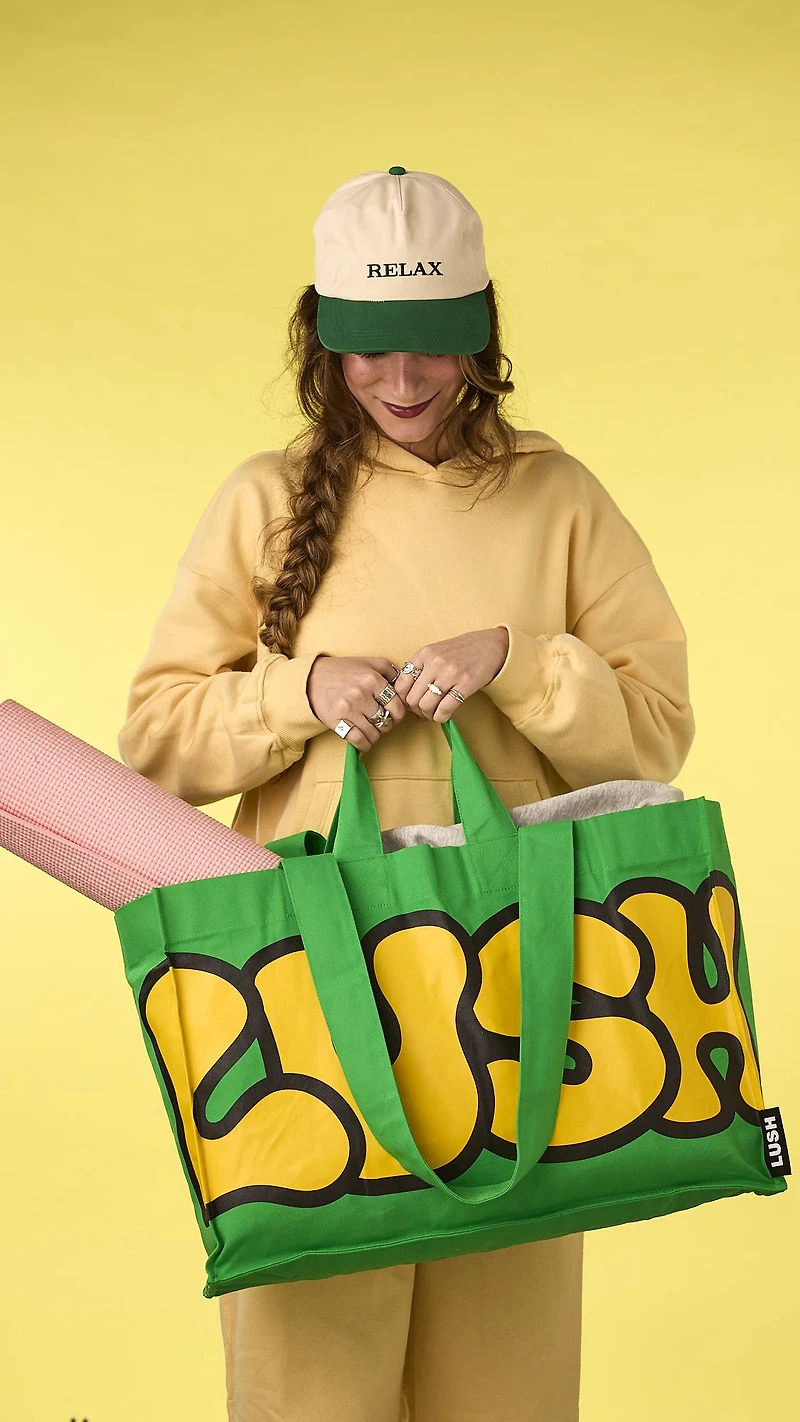 Sac fourre-tout vert Retro Bubble Lush Big Bag