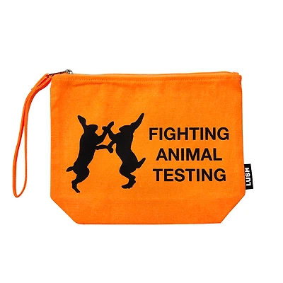 Fighting Animal Testing Fluoro Orange Tote Bag