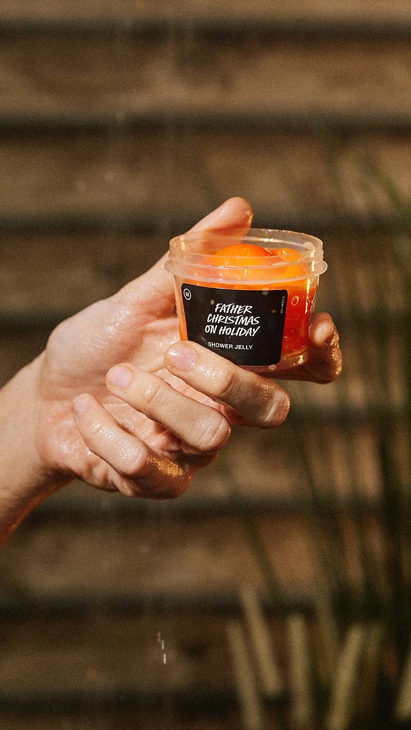 Father Christmas On Holiday Shower Jelly