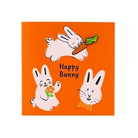 Happy Bunny Greeting Card With Pin