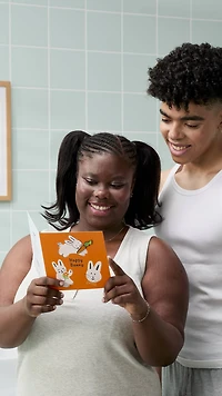 Happy Bunny Greeting Card With Pin