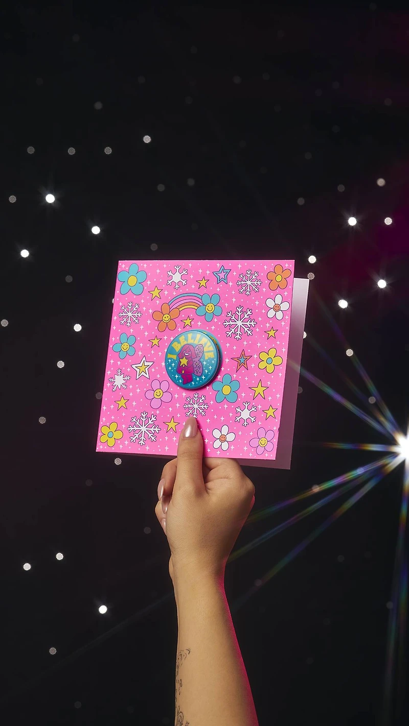 I Believe ... In Snow Fairy Greeting Card With Pin