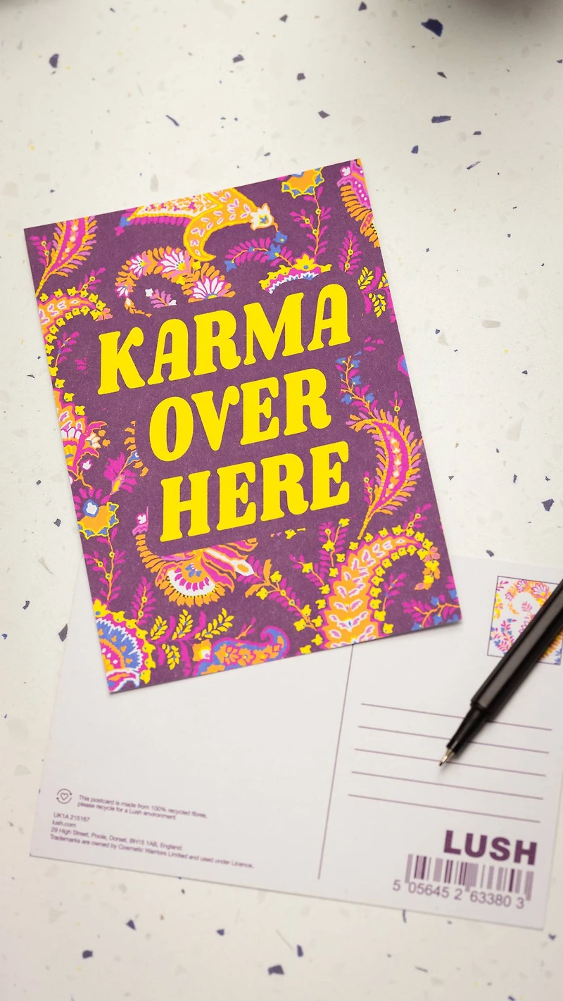Karma Over Here | Postcard