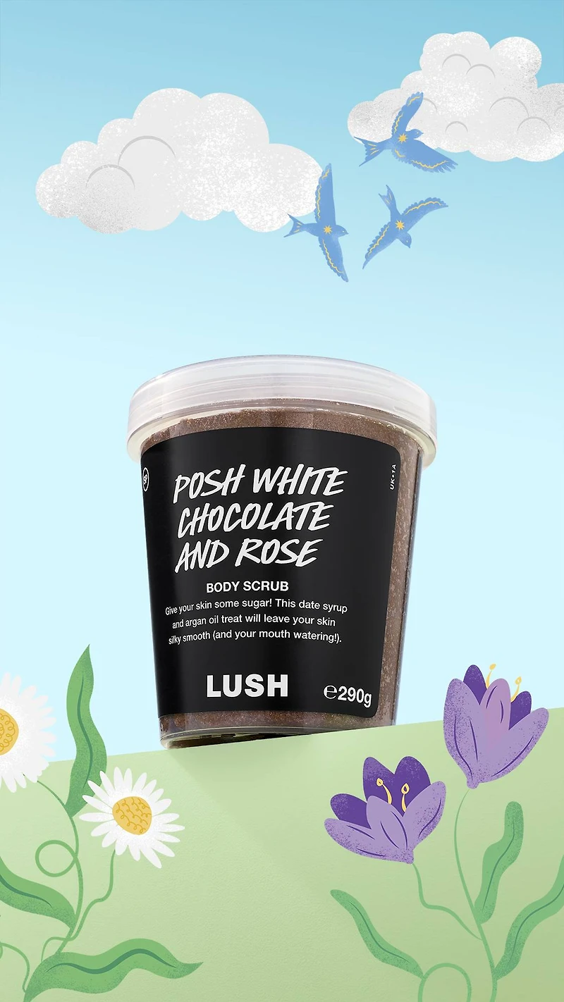 Posh White Chocolate And Rose Body Scrub
