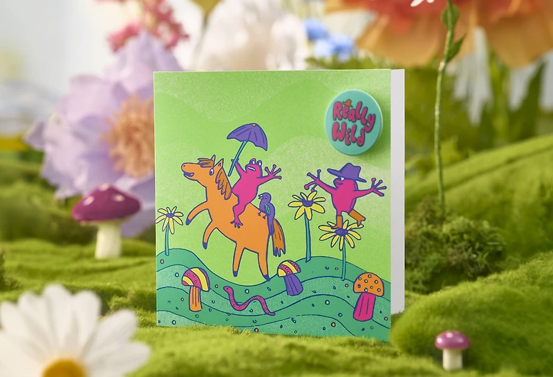 Really Wild Greeting Card With Pin