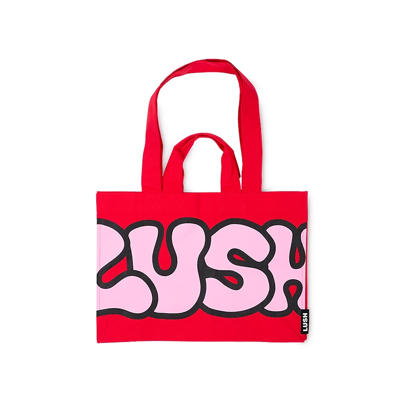 Retro Bubble Lush Big Bag Red Tote Bag