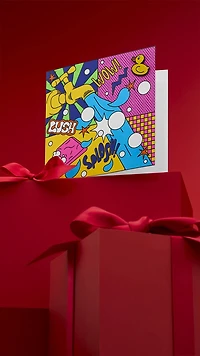 WOW! Greeting Card With Pin