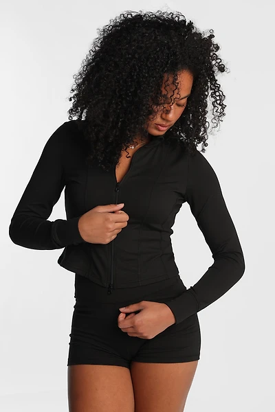 Super Smooth Zip-Up Skimmer Jacket - /