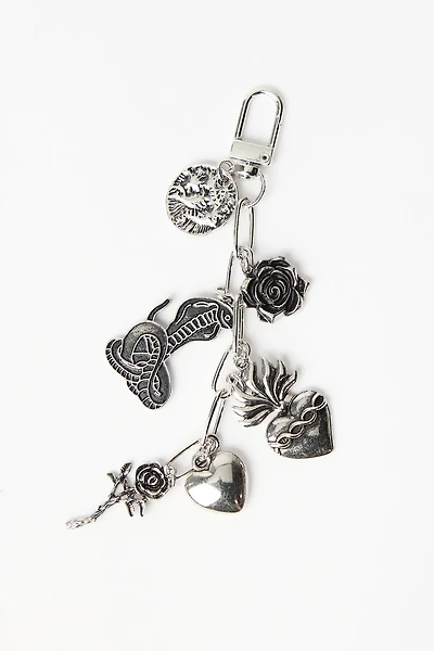 Charm Metal Keychain - Black / O/S