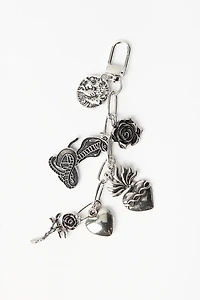 Charm Metal Keychain - Black / O/S
