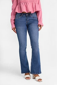 Low Rise Bootcut Jeans - Medium Blue /