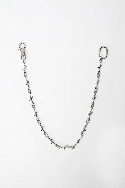 Barbed Wire Wallet Chain - Silver / O/S