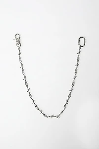 Barbed Wire Wallet Chain - Silver / O/S
