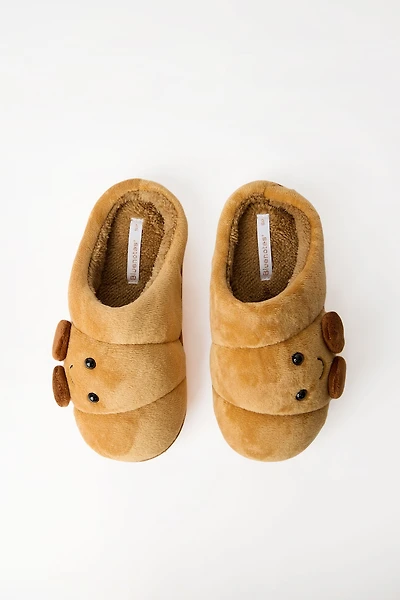 Croissant 3D Plush Slippers - Beige /