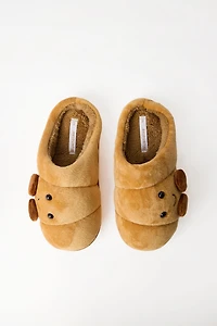 Croissant 3D Plush Slippers - Beige /