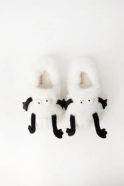 Monster 3D Plush Slippers - White /