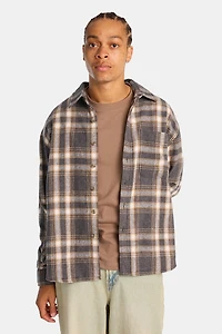 Plaid Button-Up Relaxed Shirt