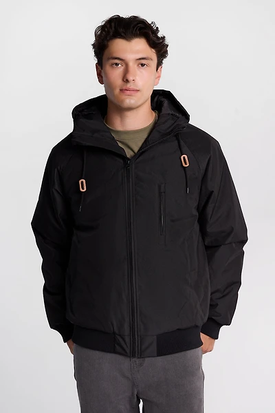 North Western Hooded Raglan Bomber Jacket - /