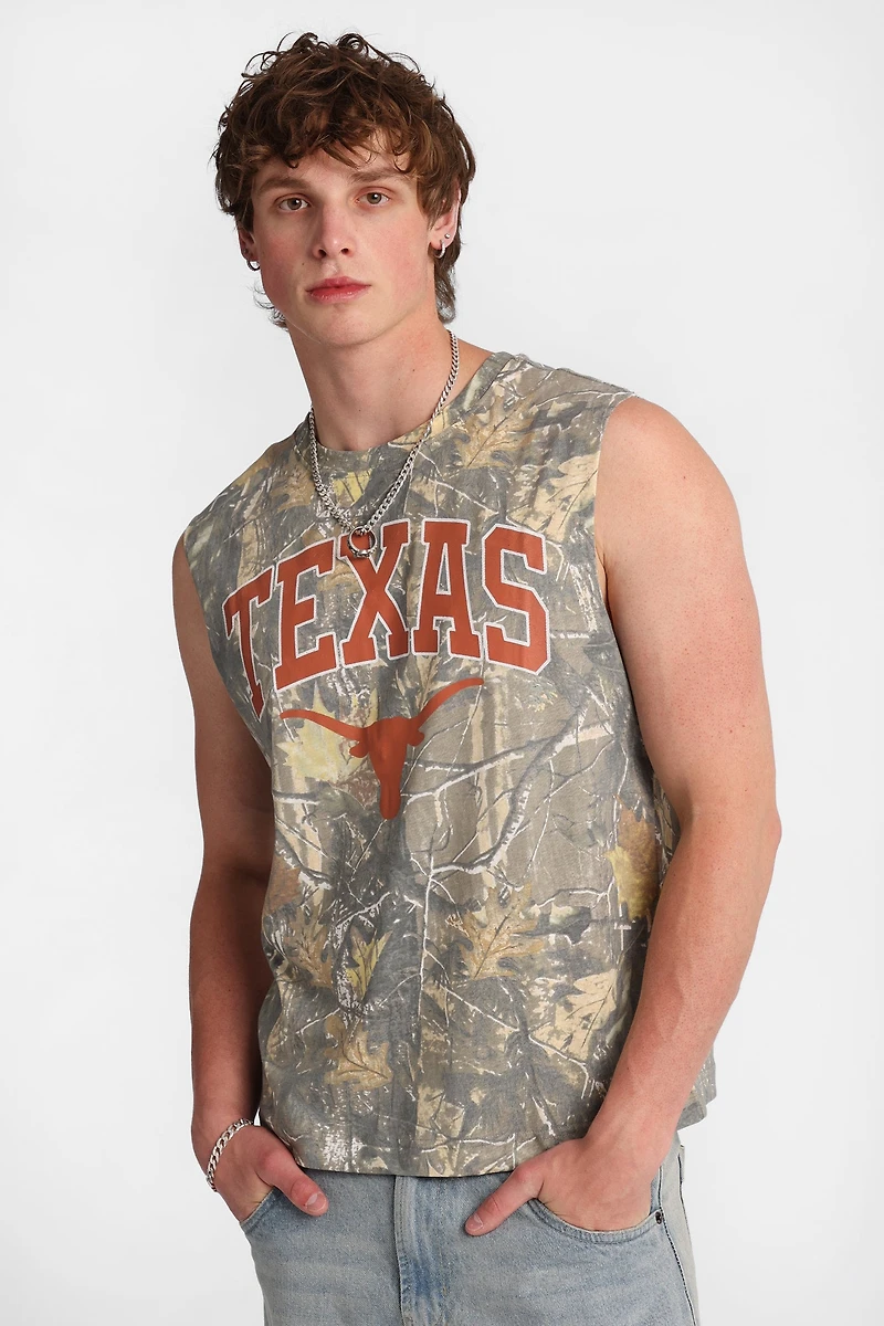 Texas Longhorns Graphic Oversized Tank Top - Green /