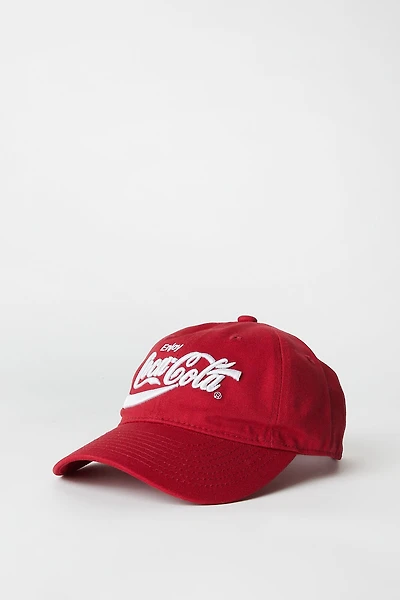 Coca-Cola Embroidered Baseball Cap - Red / O/S