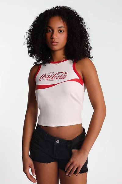 Enjoy Coca-Cola Graphic Tank Top - Red /