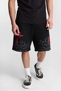 Arsenic Cross Graphic Fleece Shorts - /