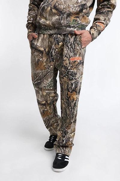 Zoo York Embroidered Logo Tree Camo Straight Leg Sweatpants - /